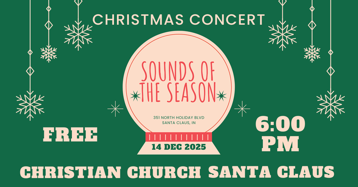 Sounds of the Season Christmas Concert at Santa Claus Christian Church, December 14, 2025