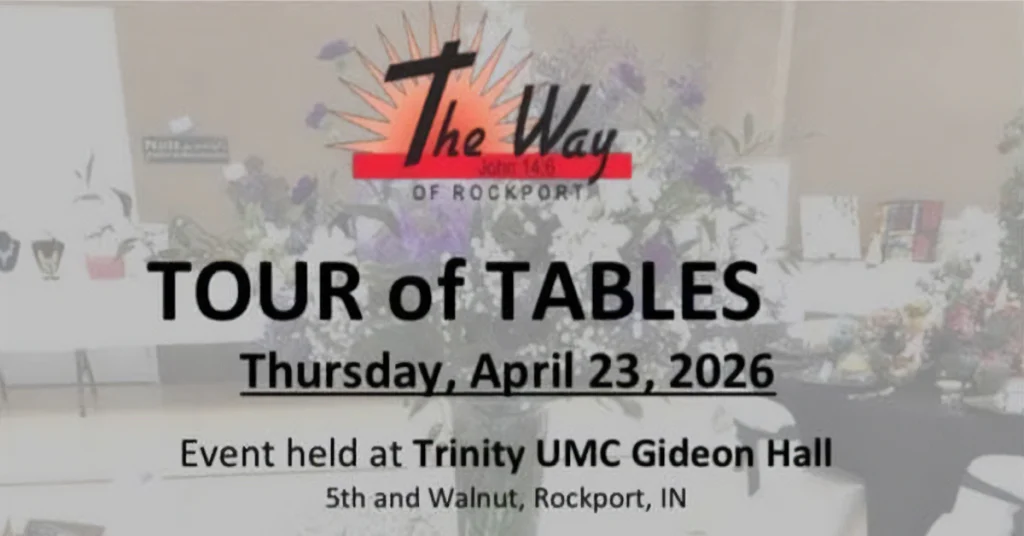 Tour of Tables at The Way in Rockport, Indiana, April 23, 2026